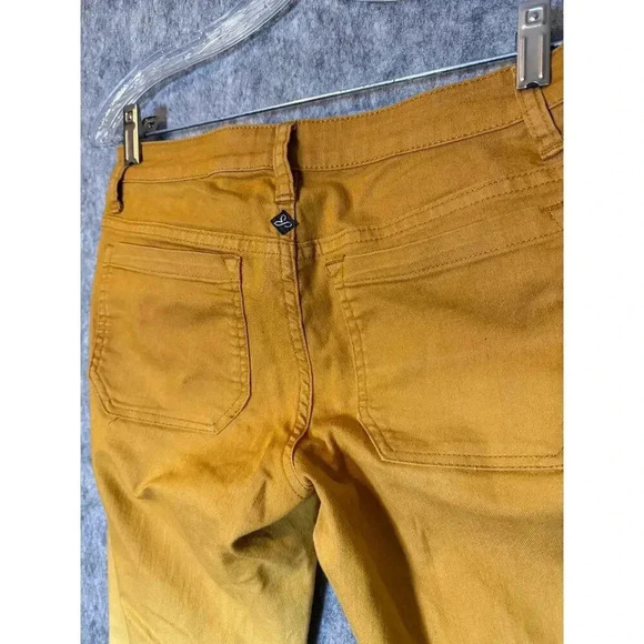 Prana Yellow White Ombre Cropped Zipper Jeans Size 6 - Picture 4 of 5